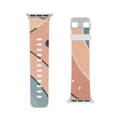 GraphixGenius Modern Pastel Pattern Apple Watch Strap - Opulent strap showcasing a harmonious pastel pattern, perfect for fashion-forward Apple Watch enthusiasts.