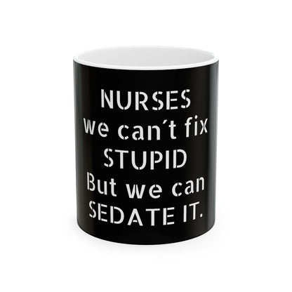 Funny Inappropriate Slogan Ceramic Mug featuring humorous text, ideal as a gift for office colleagues, 11oz luxury black coffee cup by Dazzling Dreams Studio.