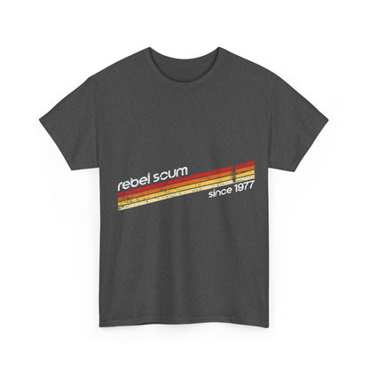 Front view of the stylish Star Wars Rebel Scum Graphic T-Shirt featuring the iconic 'rebel scum' graphic, ideal for discerning fans of urban streetwear.