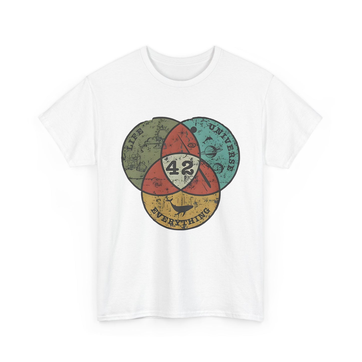 The Hitchhiker's Guide to the Galaxy 42  Graphic Unisex  Tee Shirt