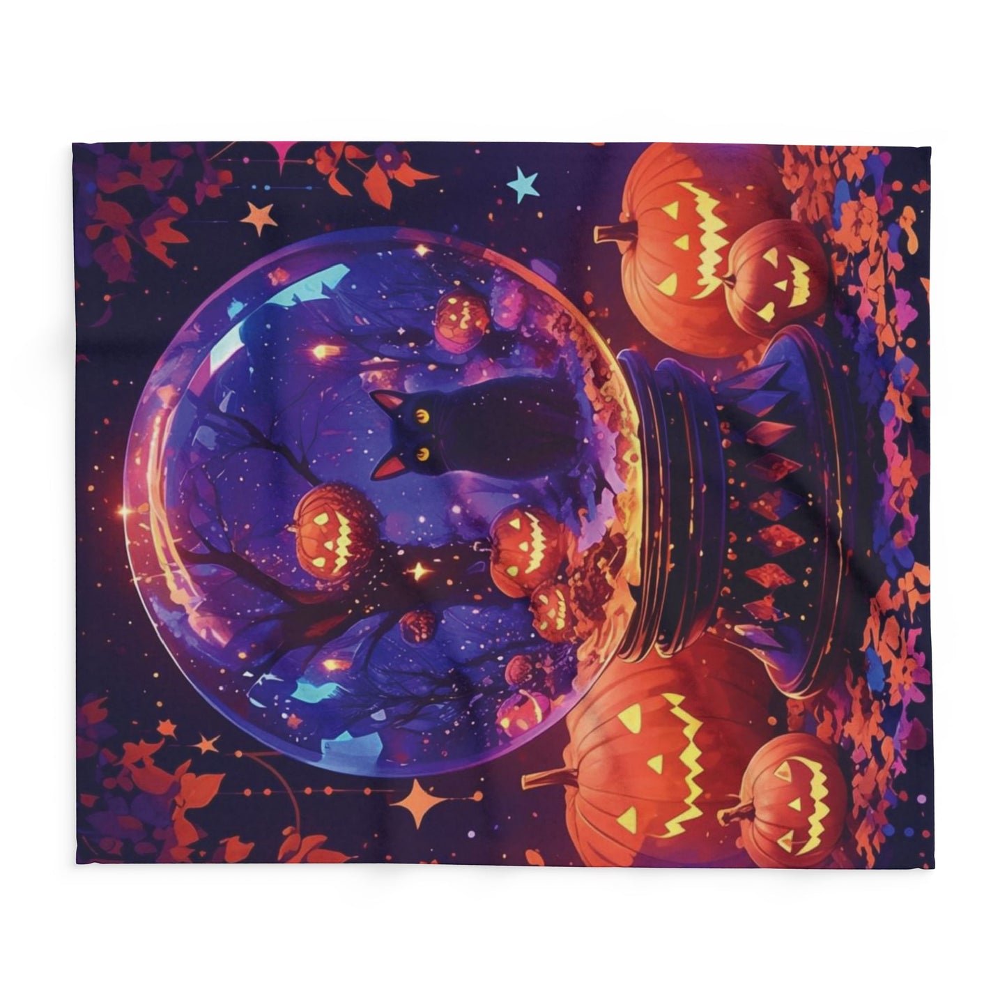 Decorative and Warm Halloween Spooky Arctic Fleece Blanket 3 Sizes