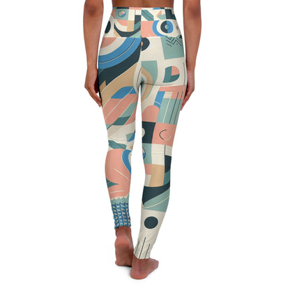 High-quality breathable fabric of Dazzling Dreams Studio's Modern Pastel Leggings offering unmatched comfort and flexibility for fitness enthusiasts.