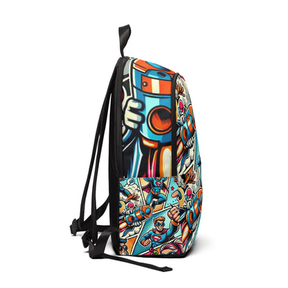 Luxury Pop Art Backpack by Dazzling Dreams Studio showcasing vibrant comic-inspired design with playful patterns and rich colours.