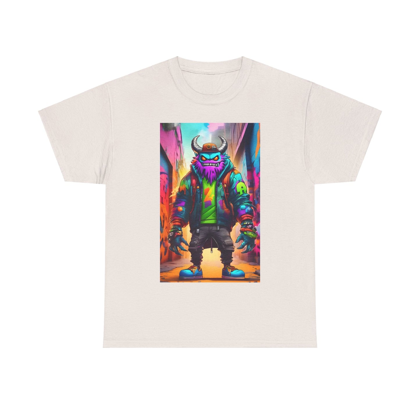 Street Monster Graphic T-Shirt, Urban Streetwear Top, Unisex Cotton