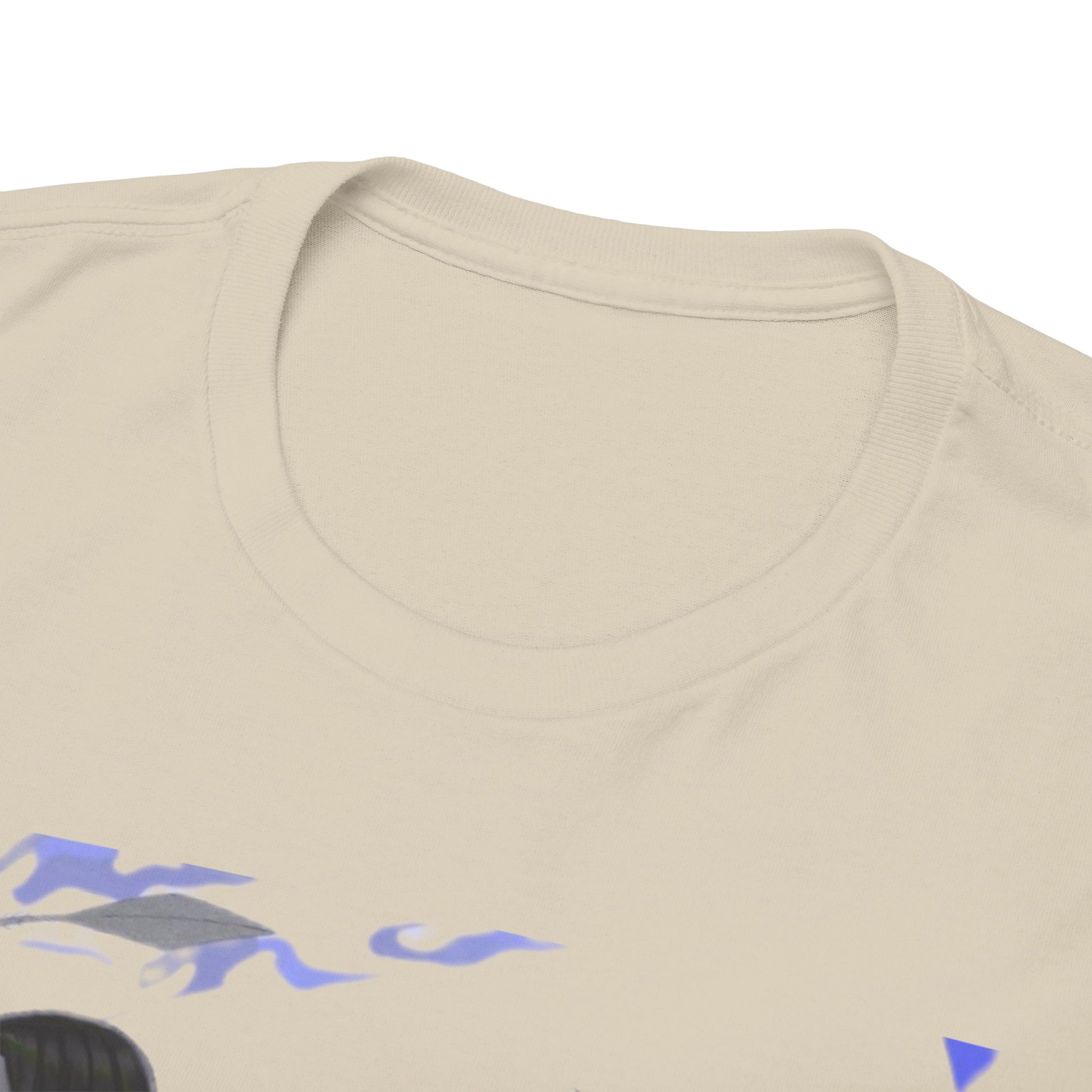 Close-up view of the soft neckline of a high-quality Hunter x Hunter inspired T-shirt, designed for anime enthusiasts.