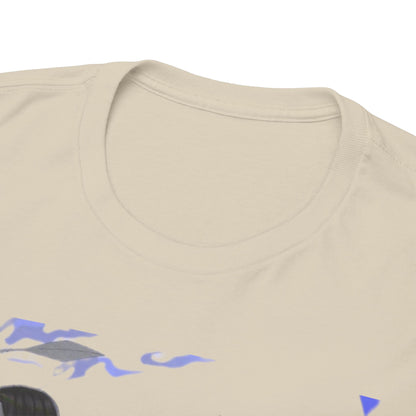 Close-up view of the soft neckline of a high-quality Hunter x Hunter inspired T-shirt, designed for anime enthusiasts.