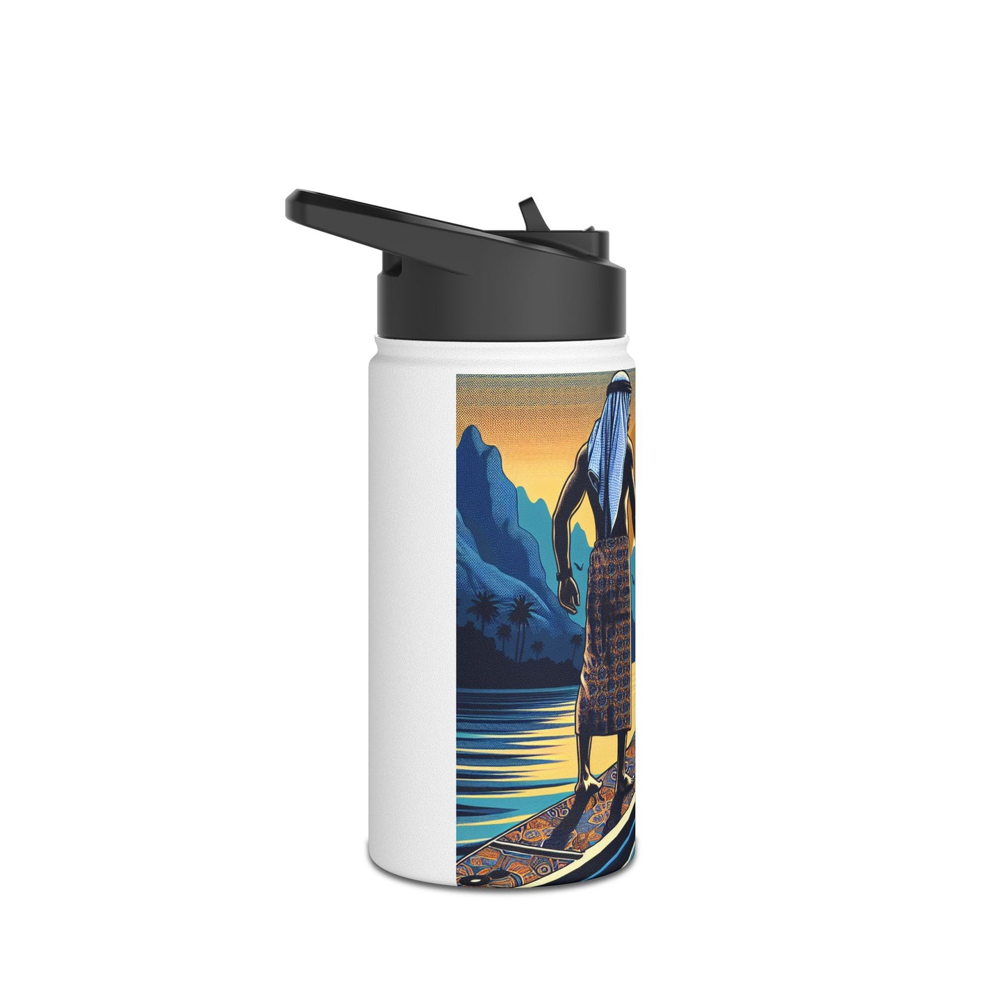 Fantasy Paddleboarding Stainless Steel Water Bottle, Standard Lid