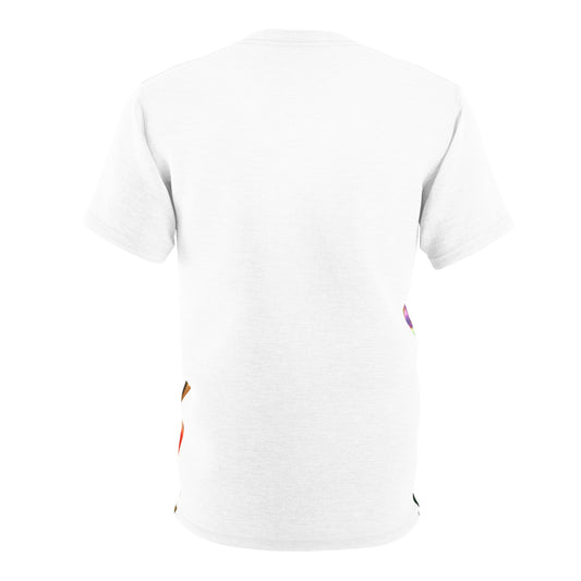 Back view of the Whimsical Chick Magnet Tee showcasing its elegant simplicity and comfortable fit, designed for casual luxury.