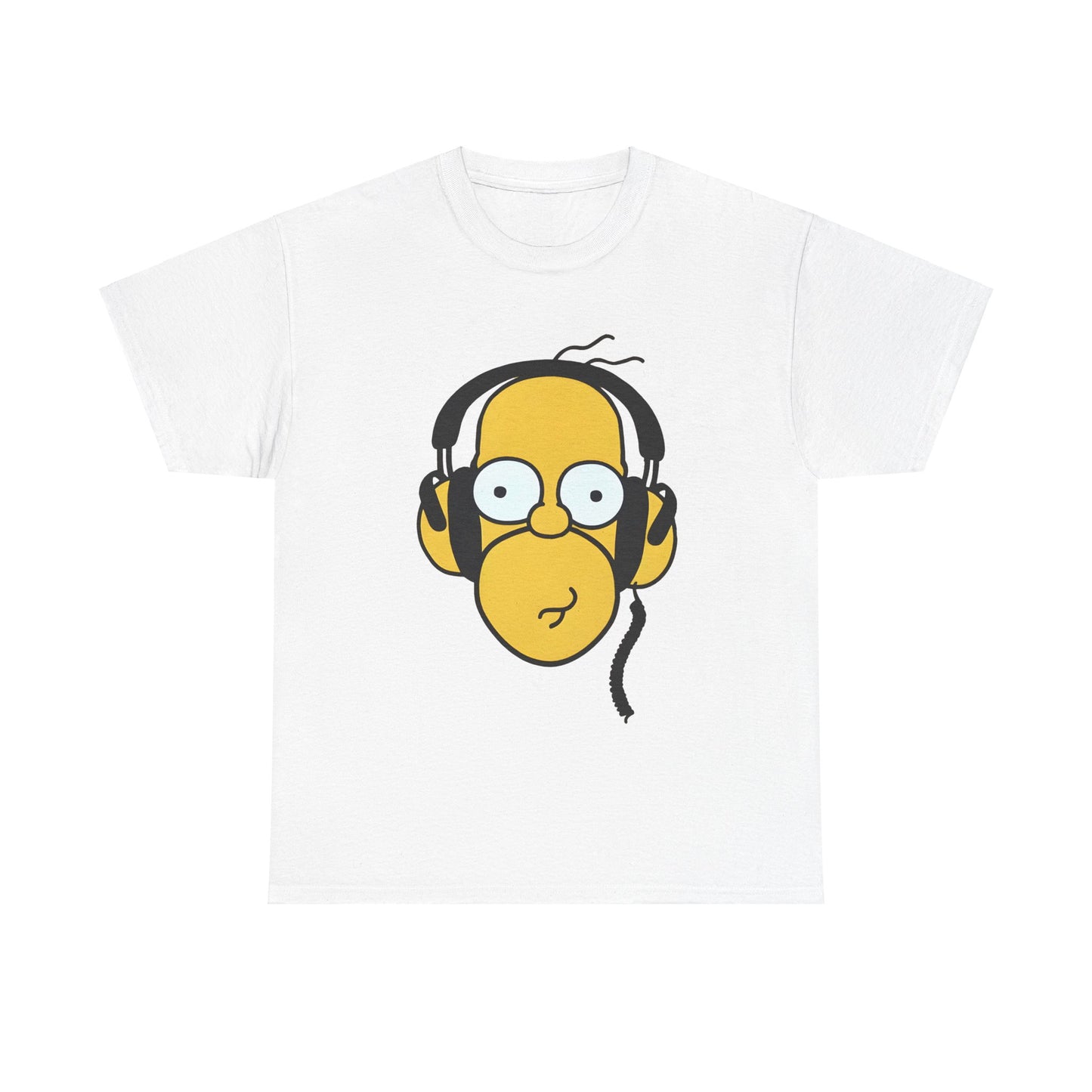 Hear the Hilarity Homer Simpson Headphones  Unisex Cotton Tee Graphic T Shirt