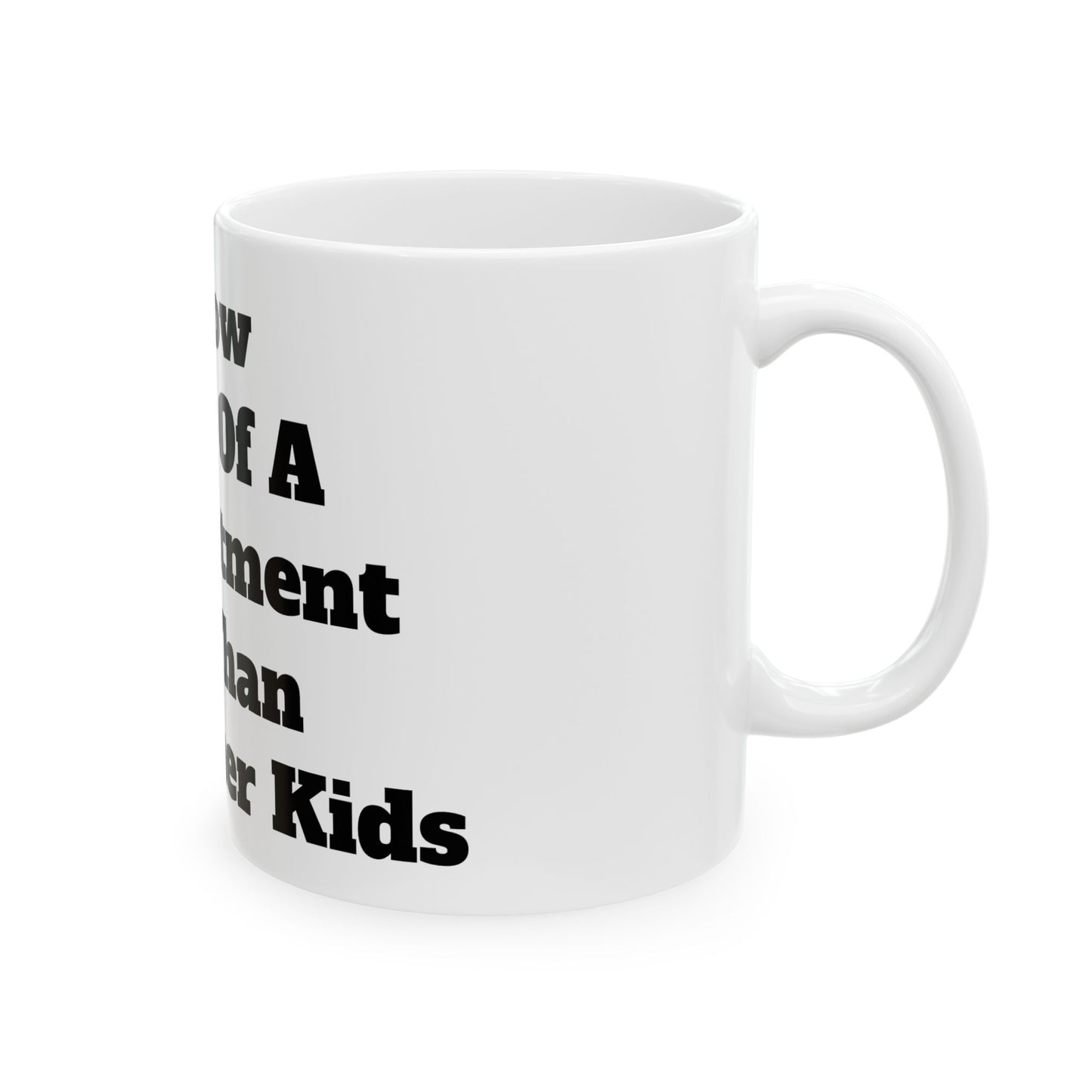 Inappropriate Slogan Ceramic Mug displayed in a vibrant setting, ideal for anyone looking to add laughter to their coffee breaks.