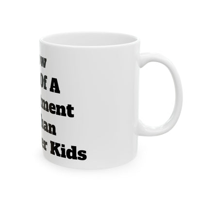 Inappropriate Slogan Ceramic Mug displayed in a vibrant setting, ideal for anyone looking to add laughter to their coffee breaks.