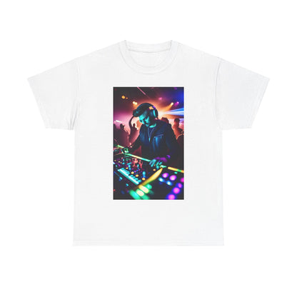 Street Monster Graphic T-Shirt in white adorned with a captivating DJ graphic, ideal for contemporary street style enthusiasts.