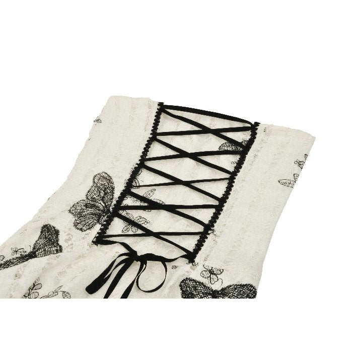 Elegant Dark In Love Zosia Black Butterfly Lace Dress featuring intricate lace heart details and gothic wing accents, perfect for a vintage-inspired gothic look.