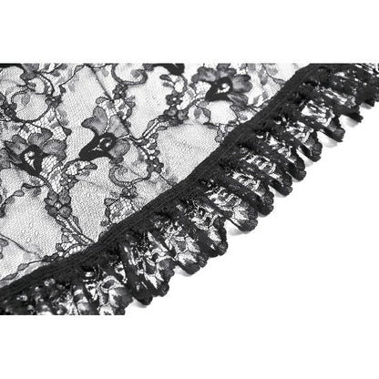 Fashion model wearing the Dark In Love Heart-Shaped Hollow-Out Tailcoat, embodying a romantic gothic aesthetic.