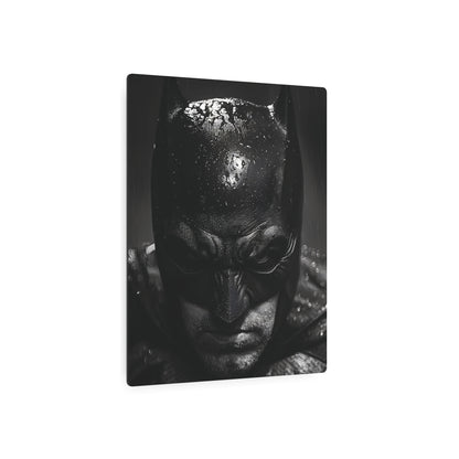 Batman Metal Art Poster featuring a stunning portrayal of the caped crusader, designed with vibrant detail and a luxurious matte finish for enhanced elegance.