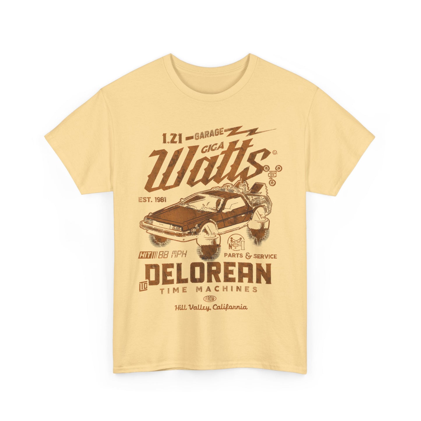 Delorean Back to the future Graphic T-Shirt Urban Unisex Cotton