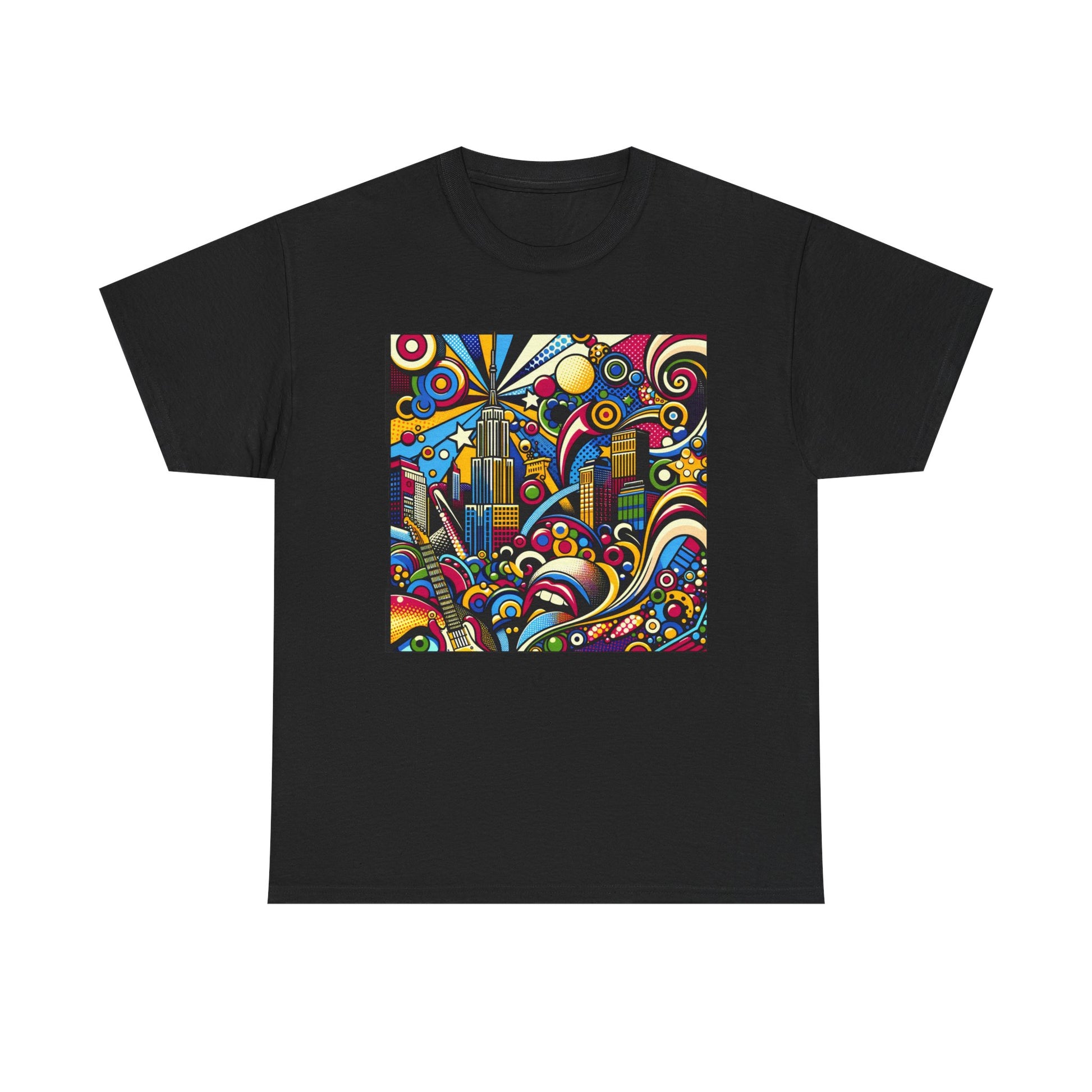 Elegant Dexter ColorSplash Premium Cotton T-Shirt by Dazzling Dreams showcasing vibrant artistic design and luxurious comfort.