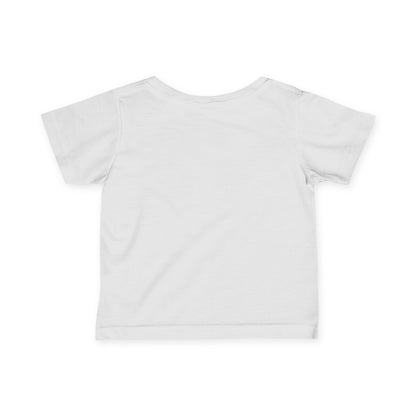 Chic back view of the Unisex Baby's Urban Homer’s Hungry Delight graphic T-shirt, highlighting its minimalist design in pristine white.