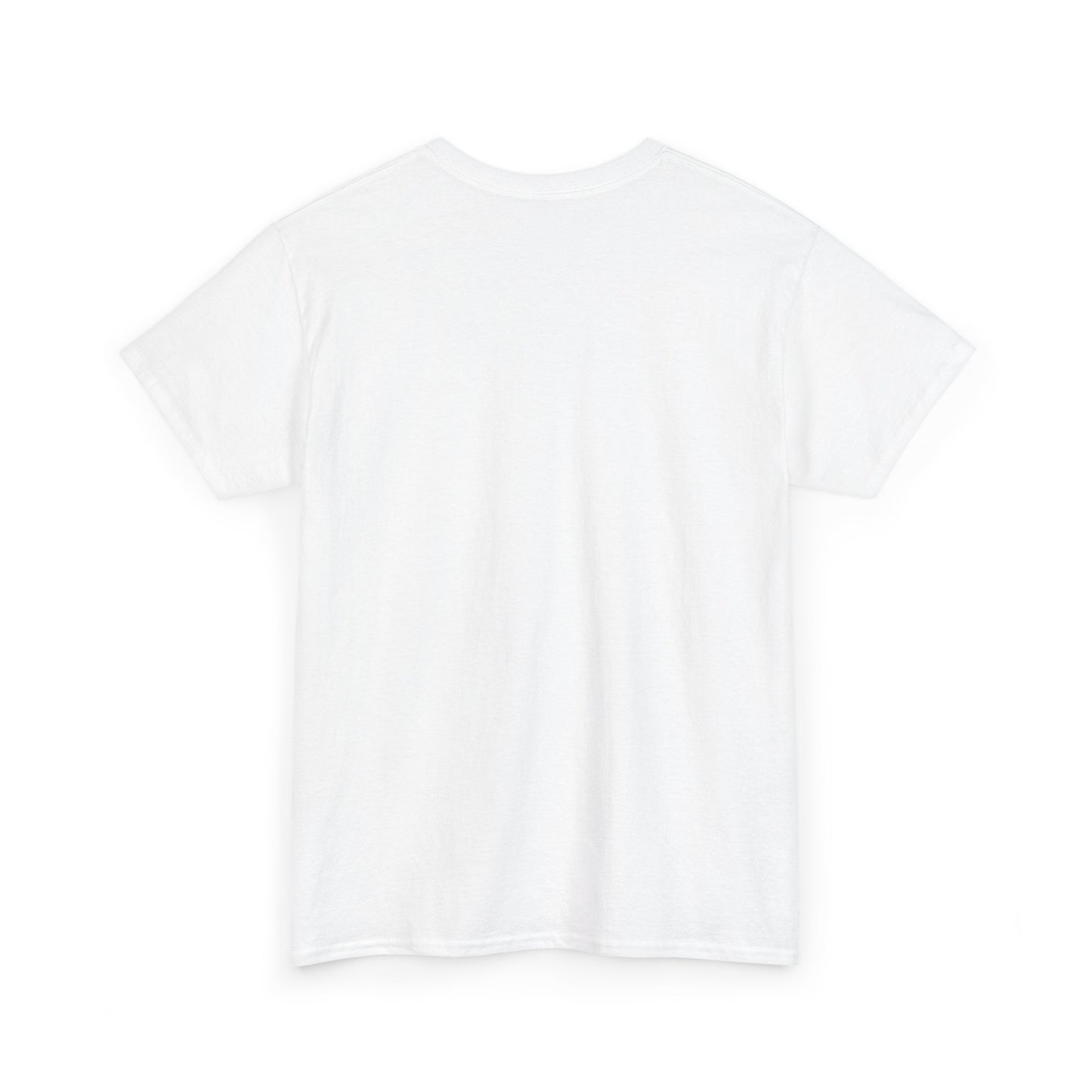 Back view of a stylish white women's t-shirt, ideal for a minimalist aesthetic or casual yoga attire.