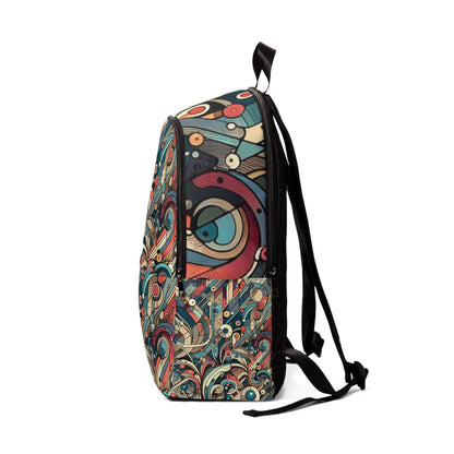 Luxurious Vibrant Comic-Style Backpack by Dazzling Dreams Studio, featuring striking comic motifs on an elegant vintage backdrop, showcasing artistic expression with practical functionality.