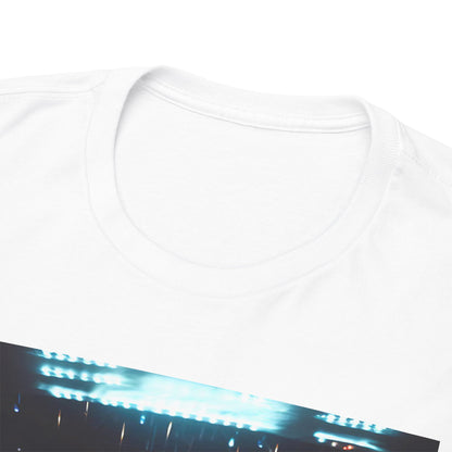 Close-up of the neckline of a lavish white Men's T-shirt, showcasing intricate details of the Stormtrooper graphic, perfect for discerning Star Wars enthusiasts.