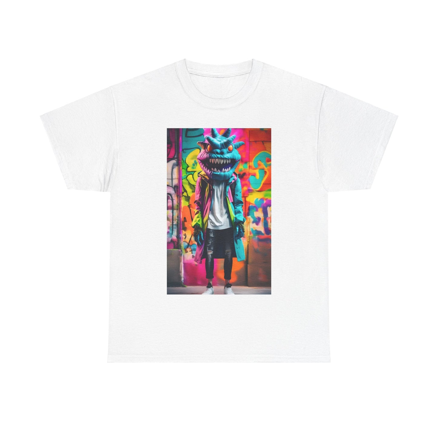 Street Monster Graphic T-Shirt, Urban Streetwear Top, Unisex Cotton