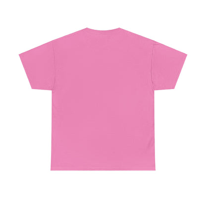 Back view of a vibrant pink unisex Fighter Girl graphic t-shirt, merging luxury with empowerment in a visually striking fashion.