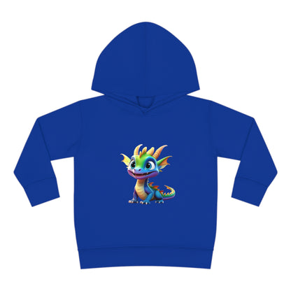 Kids Unisex Cute Dino Hoodie in vibrant blue featuring an adorable dinosaur graphic, ideal for ages 2-5 years.