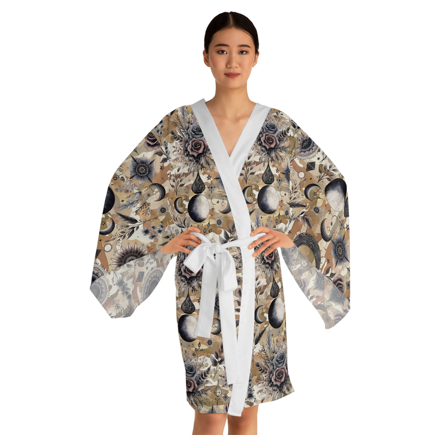 Floral Kimono Robe, Women's Robe, Designer Lounge Wear, Boho Chic Bathrobe, !!!