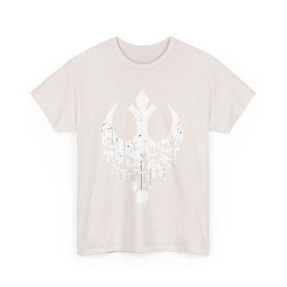 Front view of the luxurious Star Wars Rebels Graphic T-Shirt showcasing a striking graphic design, made from premium cotton for fashionable wear.