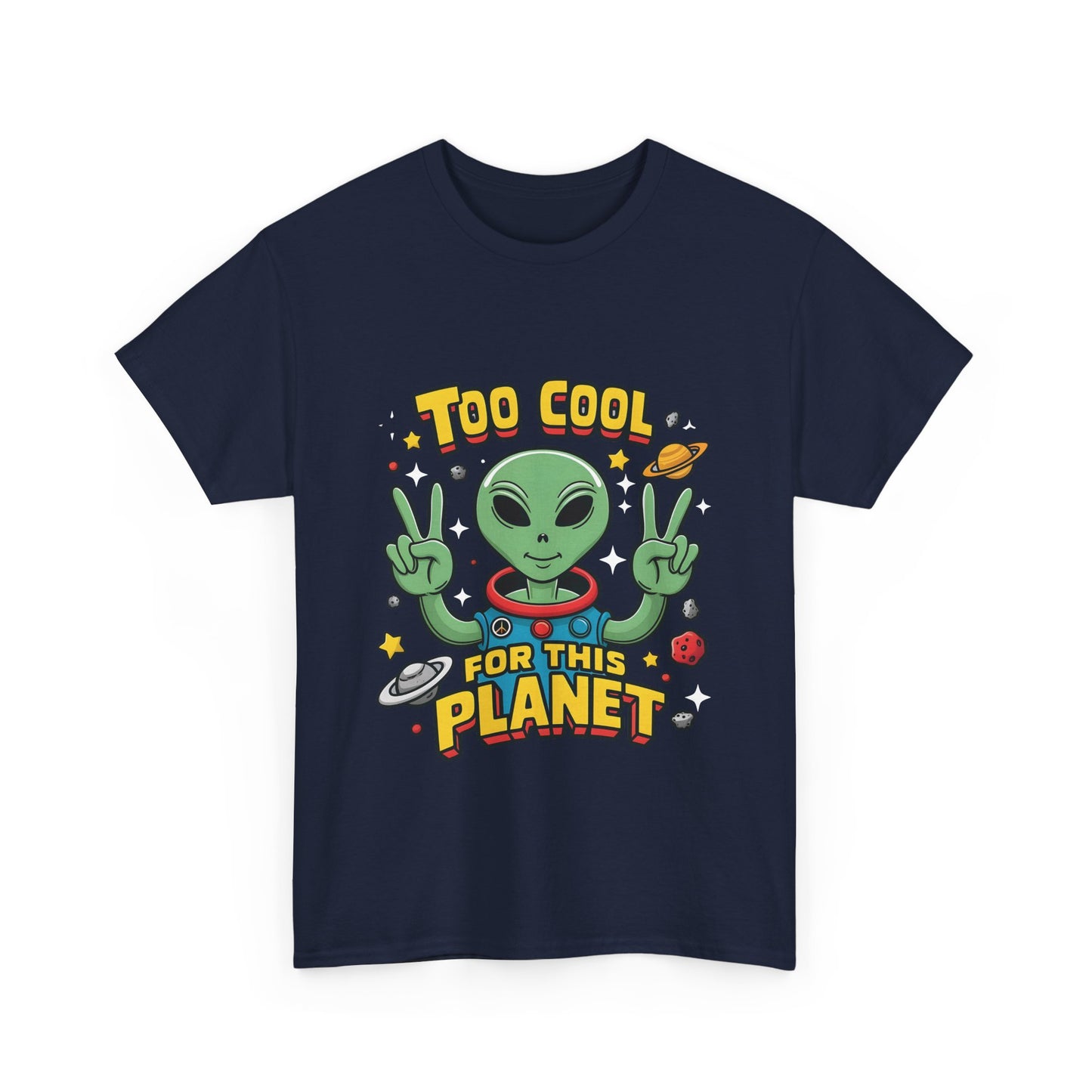 Cool Alien Graphic T-Shirt Urban Unisex Cotton