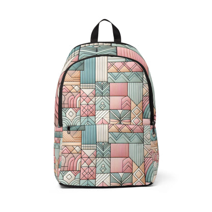 Dazzling Dreams Studio Modern Pastel Geometric Backpack featuring elegant pastel colours and geometric patterns for a chic and fashionable look.