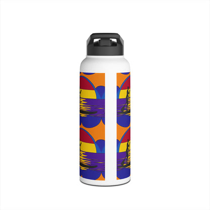 Fantasy Paddleboarding Stainless Steel Water Bottle showcasing an artistic design, perfect for stylish hydration during outdoor activities.