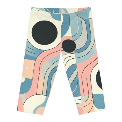 Luxury Sweat Symphony Fitness Fusion Capri Leggings by Dazzling Dreams Studio showcasing high-quality fabric and stylish design for active women.