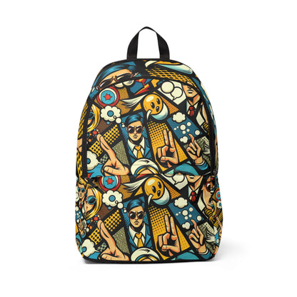 Luminous Pop Art Ethereal Dreamscape Backpack from Dazzling Dreams Studio featuring vibrant cartoon characters and dynamic designs, perfect for expressing individuality in luxury fashion.