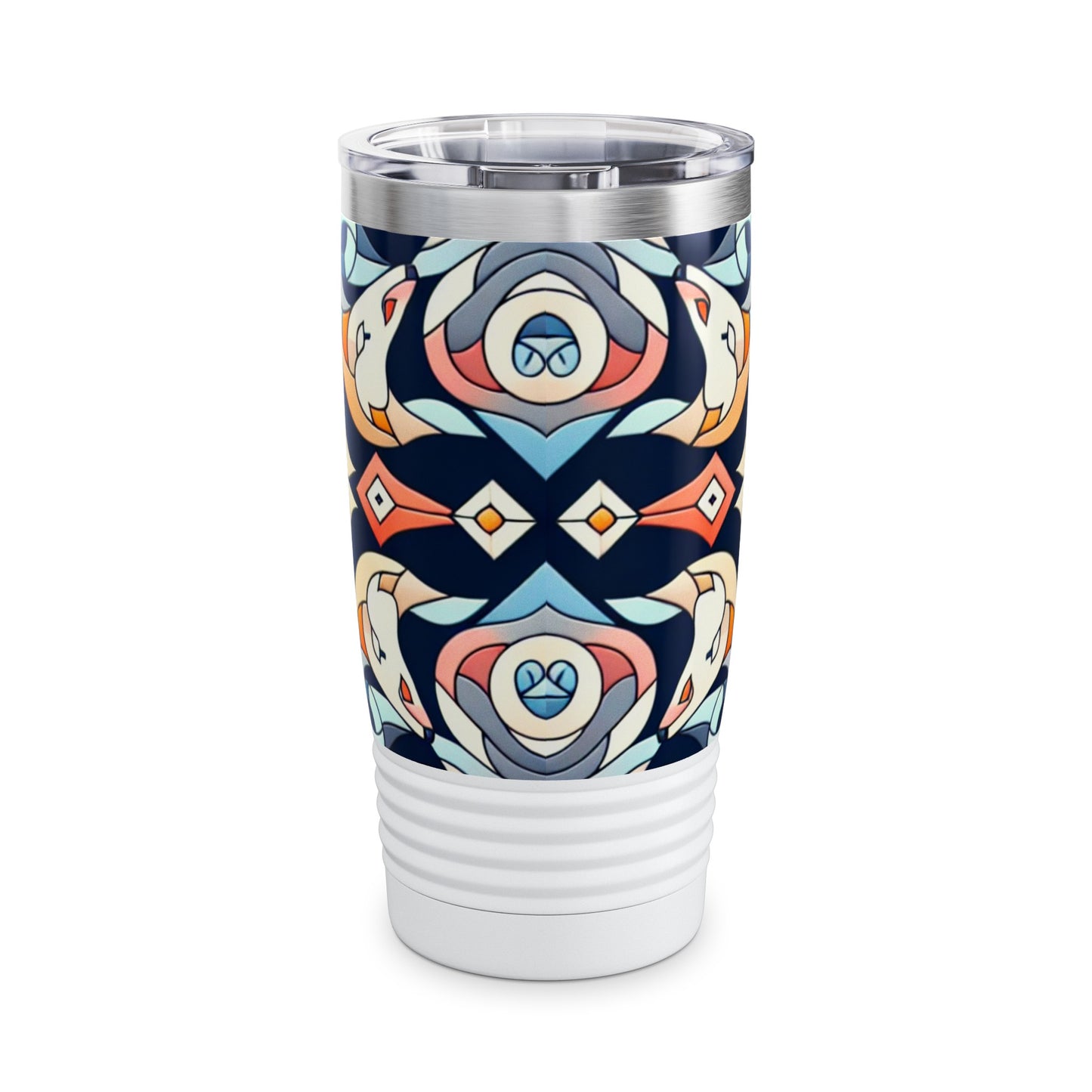 Pastel Precision Panorama - 20 oz Drinks Tumbler Travel Flask