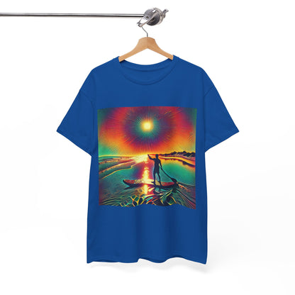 Stylish water sports t-shirt by Dazzling Dreams Studio, embodying adventure and elegance with its unique paddle board graphic.