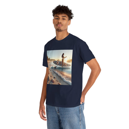 Paddle Board T-Shirt from Dazzling Dreams Studio, embodying the spirit of adventure and love for nature, ideal for outdoor activities.