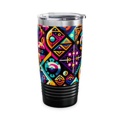 Elegant Neon Genesis 20 Oz Stainless Steel Insulated Travel Tumbler by Dazzling Dreams Studio, showcasing a vibrant design with double-wall insulation for optimal temperature control. Perfect for stylish beverage enjoyment on the go.