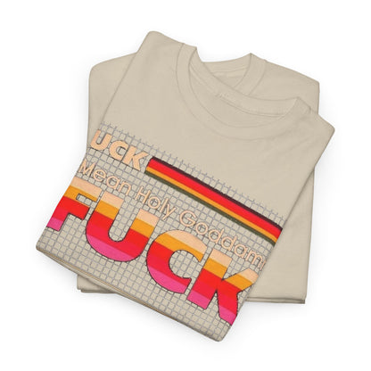 Luxury Retro Pop Art Unisex Men´s Women´s Graphic Cotton Funny T Shirt Tee Vintage displayed in a folded arrangement, showcasing its vibrant design.