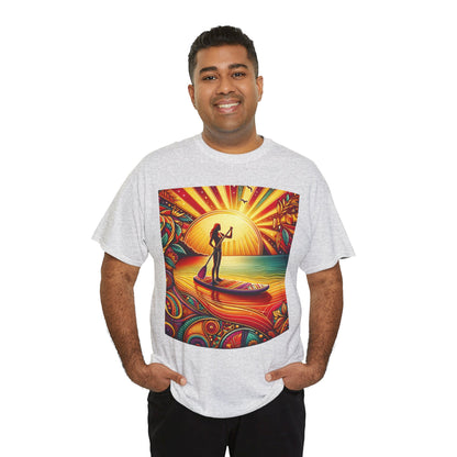 Delightful Paddle Board T-Shirt by Dazzling Dreams Studio, featuring a stunning paddleboarding graphic that captures the spirit of adventure and water sports elegance.