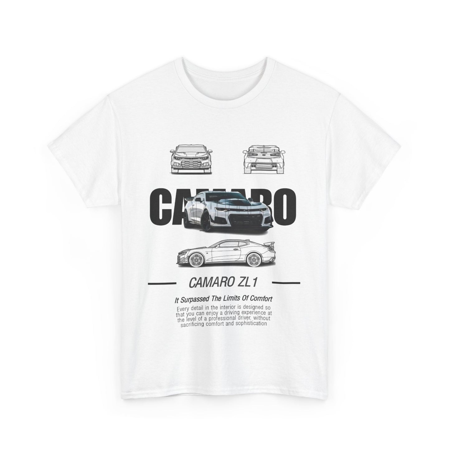 Mens Camaro ZL1 T-Shirt: Performance & Comfort Unisex Tee Design Auto Ad Style.