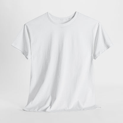Front view of an elegant white IDGAF Slogan Graphic T-Shirt, perfect for casual outings, made from soft and breathable cotton.