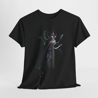 Luxurious black graphic t-shirt showcasing a whimsical fantasy creature illustration, designed for both men and women, perfect for casual wear and showcasing a love for imaginative worlds.