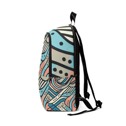 Comfortable padded back and adjustable straps of the Modern Pastel Geometric Backpack by Dazzling Dreams Studio, designed for long-lasting wear and luxury style.