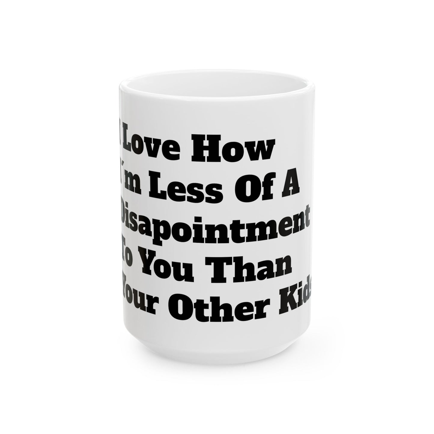 Inappropriate Slogan Ceramic Mug, showcasing its glossy finish and cheeky design - perfect for adding a touch of adult humor to your morning coffee routine.