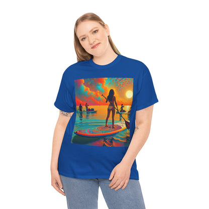 Adventure-inspired Delightful Paddle Board T-Shirt by Dazzling Dreams Studio, designed for water sports enthusiasts to express their passion for the outdoors.