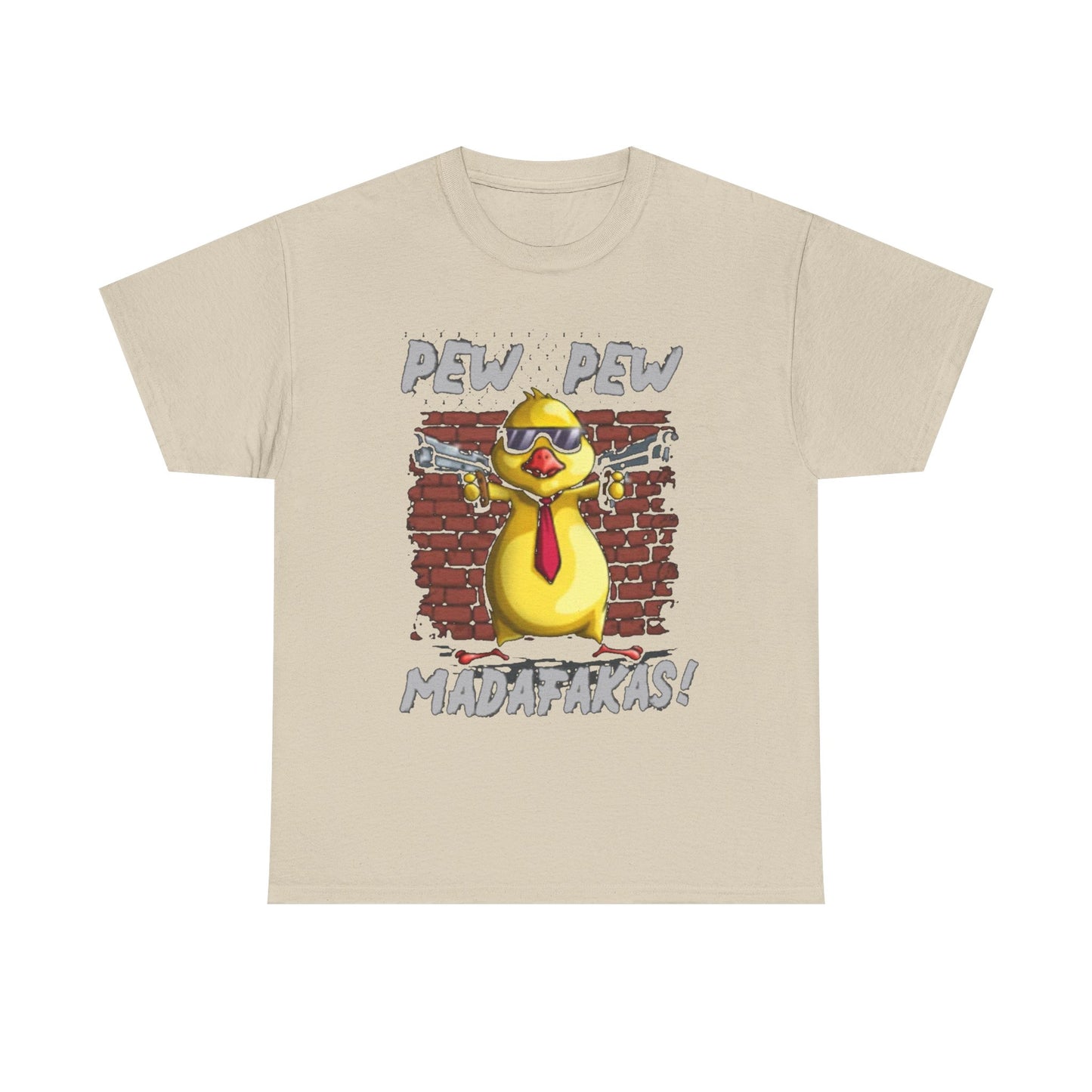 FUNNY CHICKEN PEW PEW MADAFAKAS GANGSTER T-SHIRT FOR MEN VINTAGE GRAPHIC DESIGN