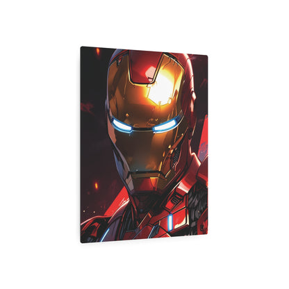 Marvel Iron Man Metal Art Poster displaying a dynamic and refined illustration of Iron Man, ideal for elevating the decor of upscale environments.