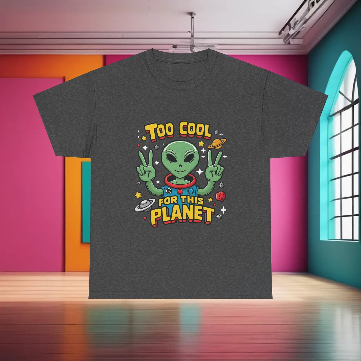 Cool Alien Graphic T-Shirt Urban Unisex Cotton